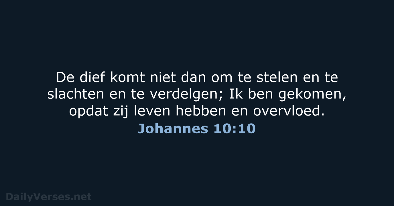 Johannes 10:10 - NBG