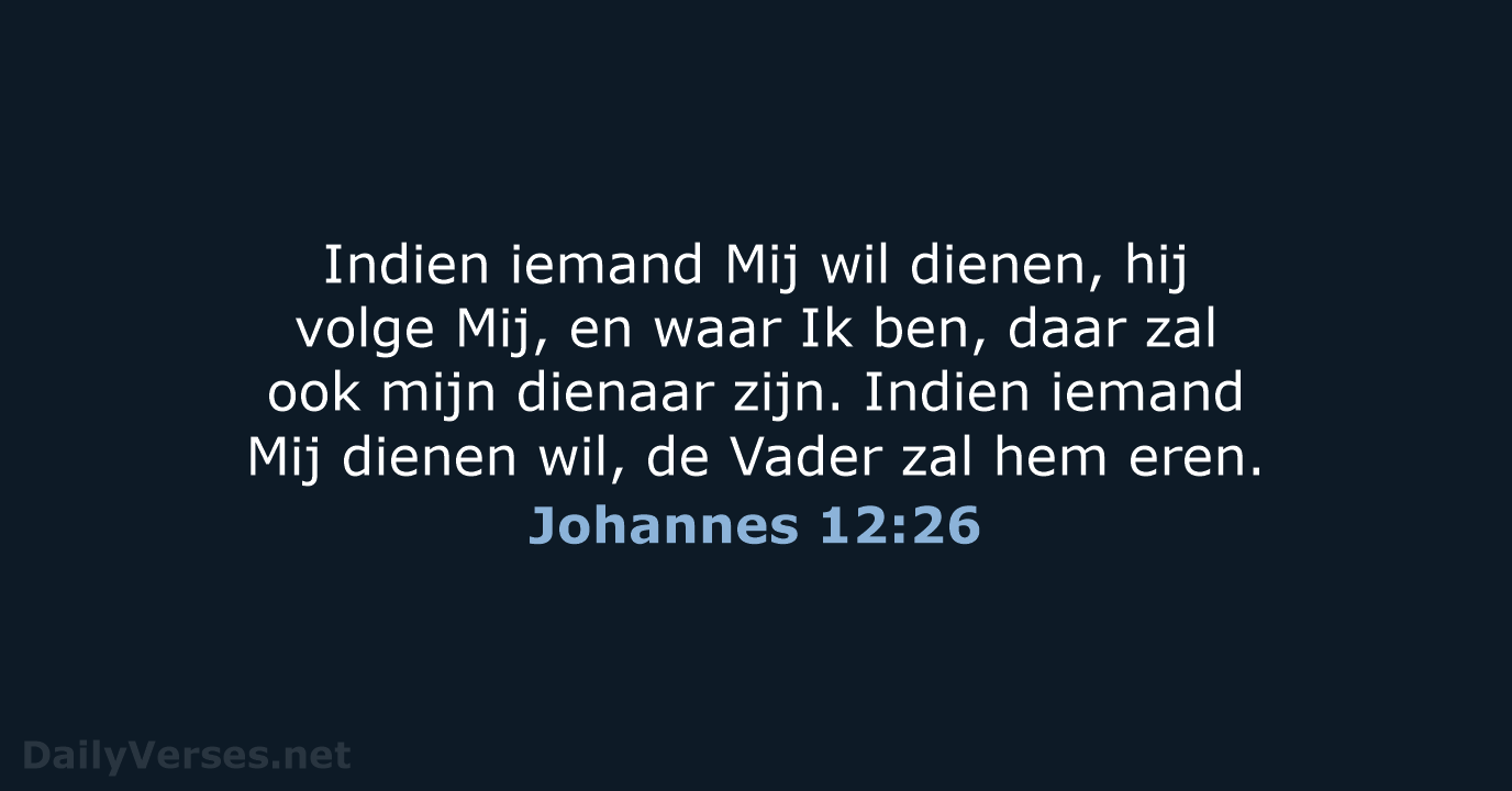 Johannes 12:26 - NBG