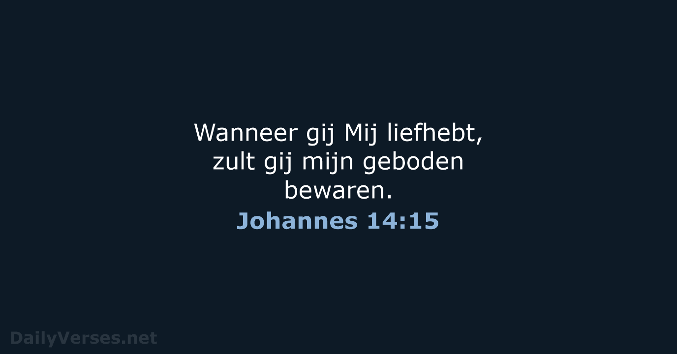 Johannes 14:15 - NBG