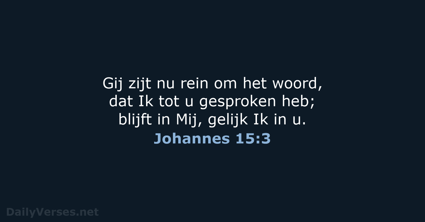 Johannes 15:3 - NBG