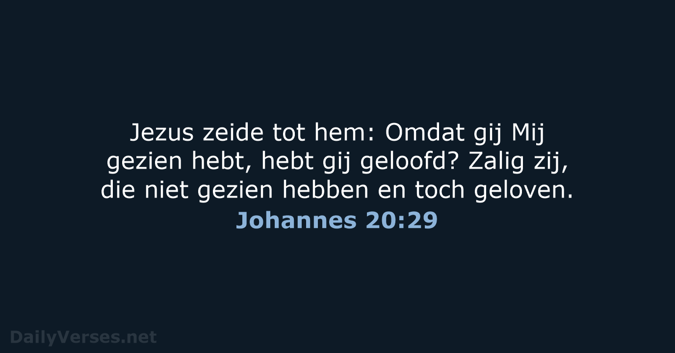Johannes 20:29 - NBG