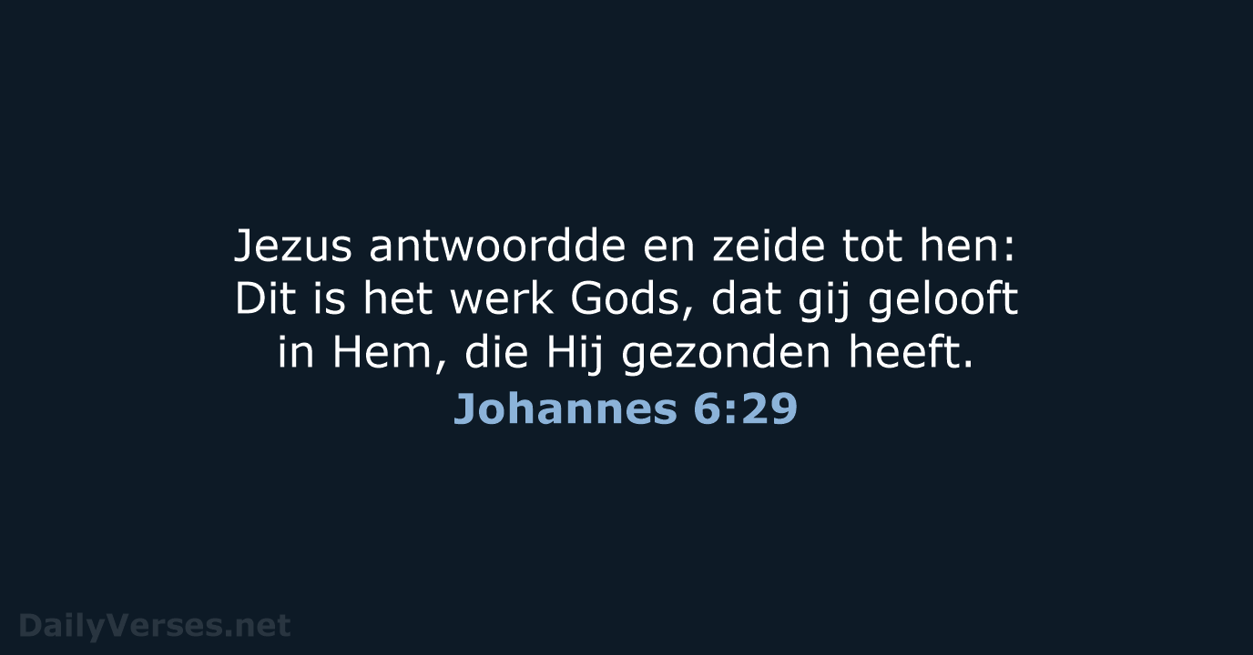 Johannes 6:29 - NBG