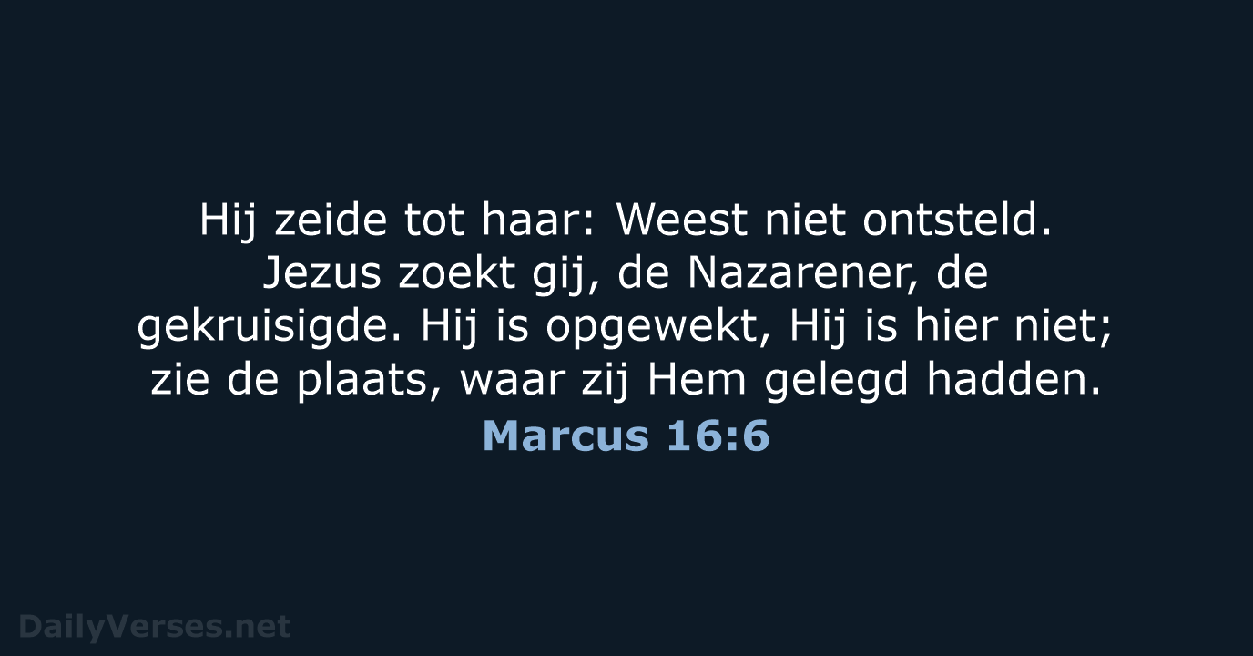Marcus 16:6 - NBG