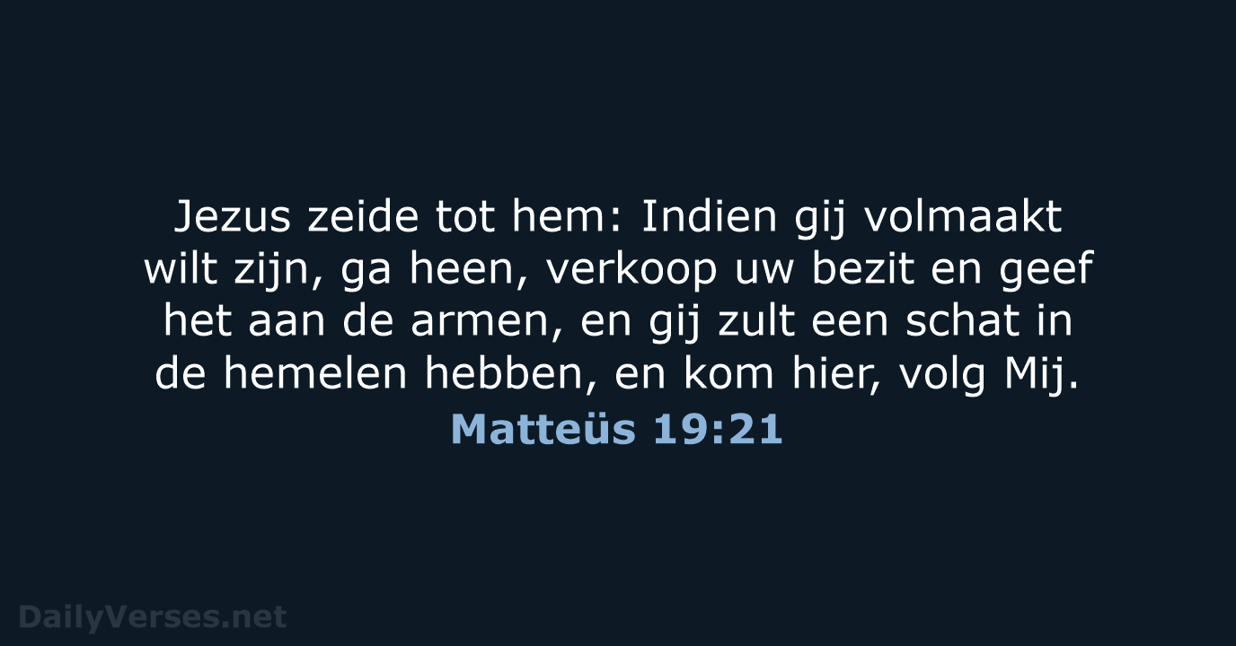 Matteüs 19:21 - NBG