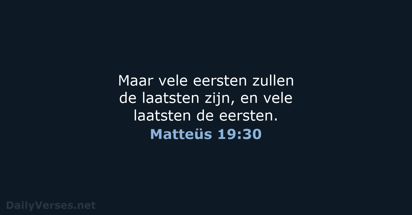 Matteüs 19:30 - NBG