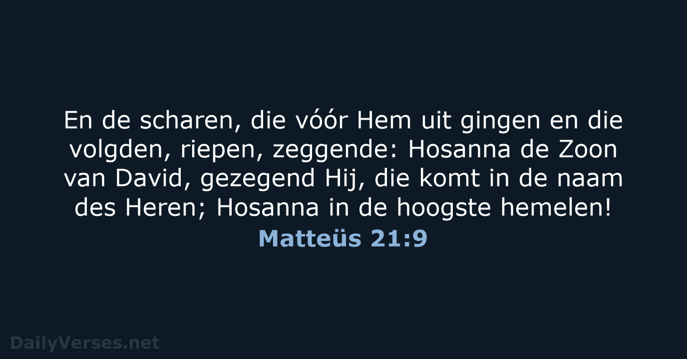Matteüs 21:9 - NBG