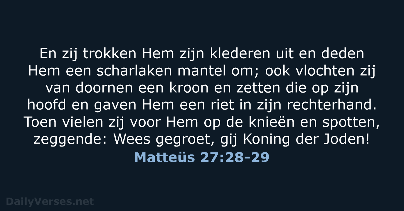 Matteüs 27:28-29 - NBG