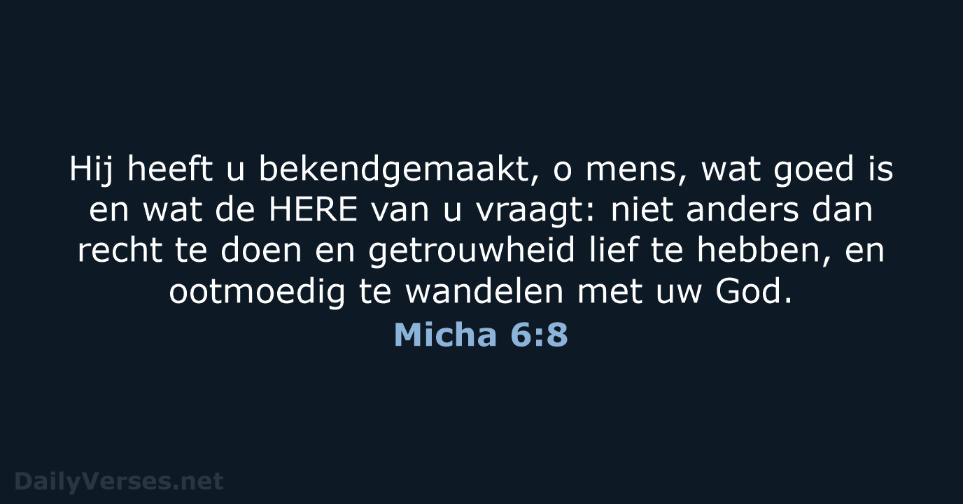 Micha 6:8 - NBG