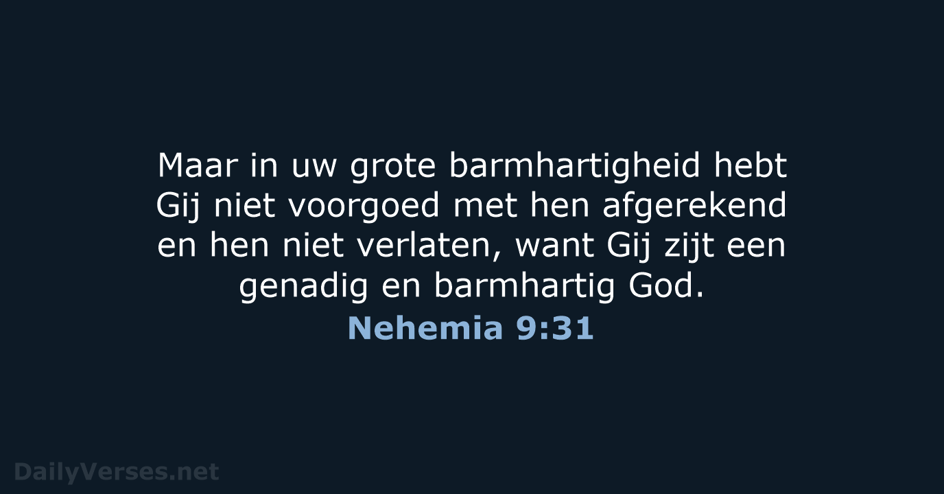Nehemia 9:31 - NBG