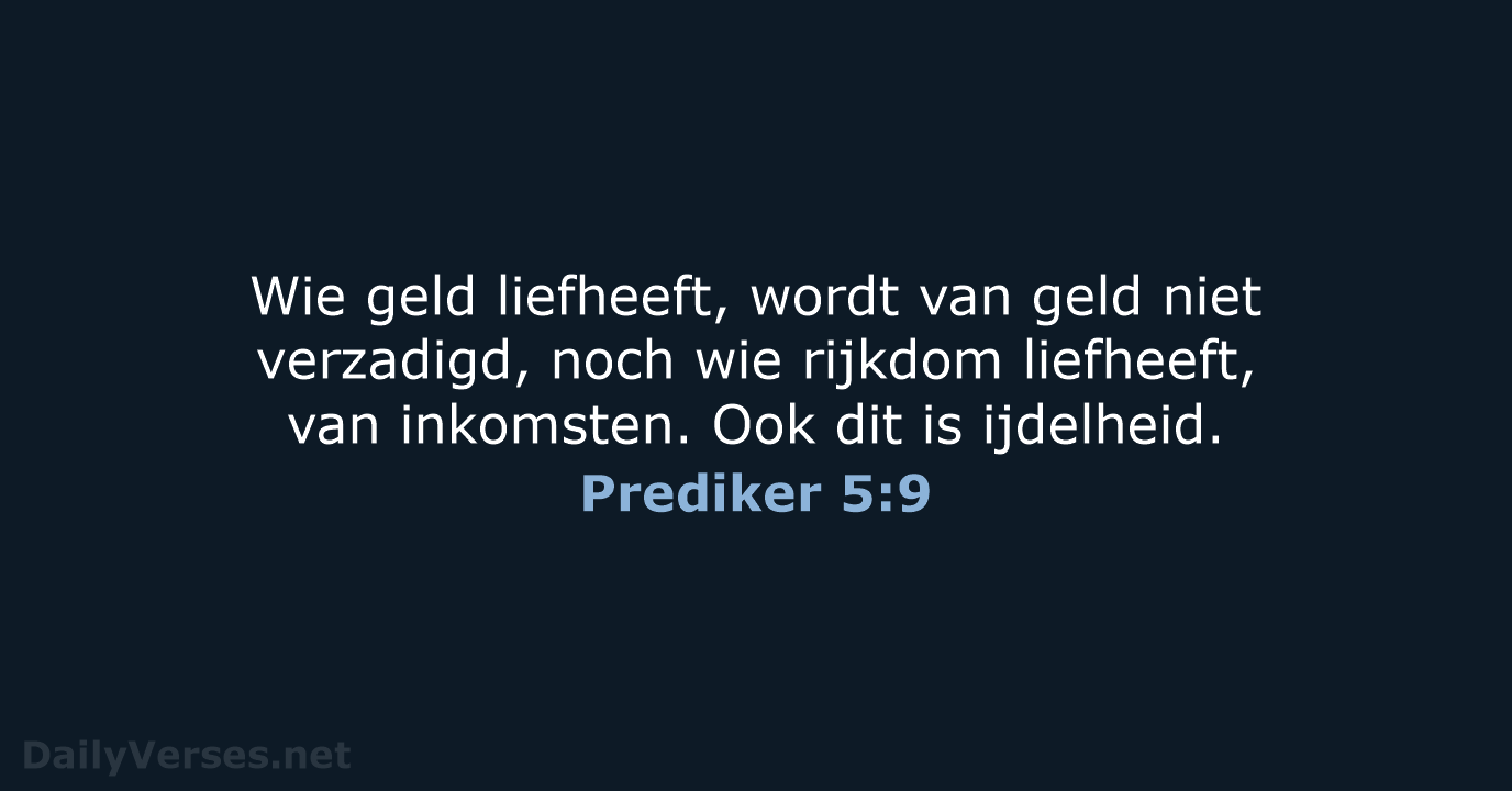 Prediker 5:9 - NBG