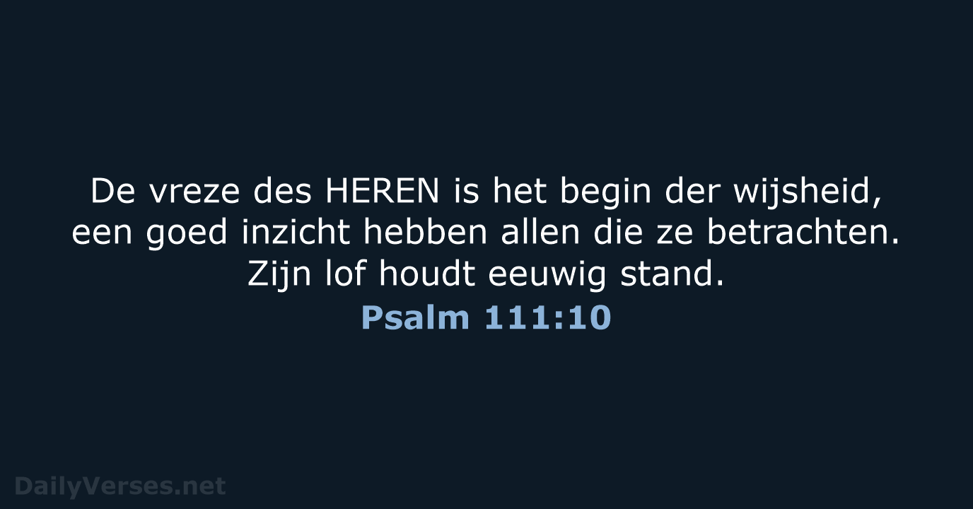 Psalm 111:10 - NBG
