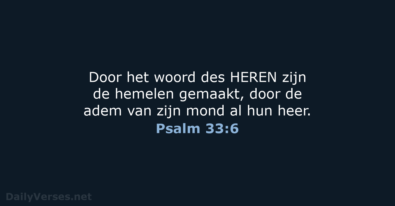 Psalm 33:6 - NBG