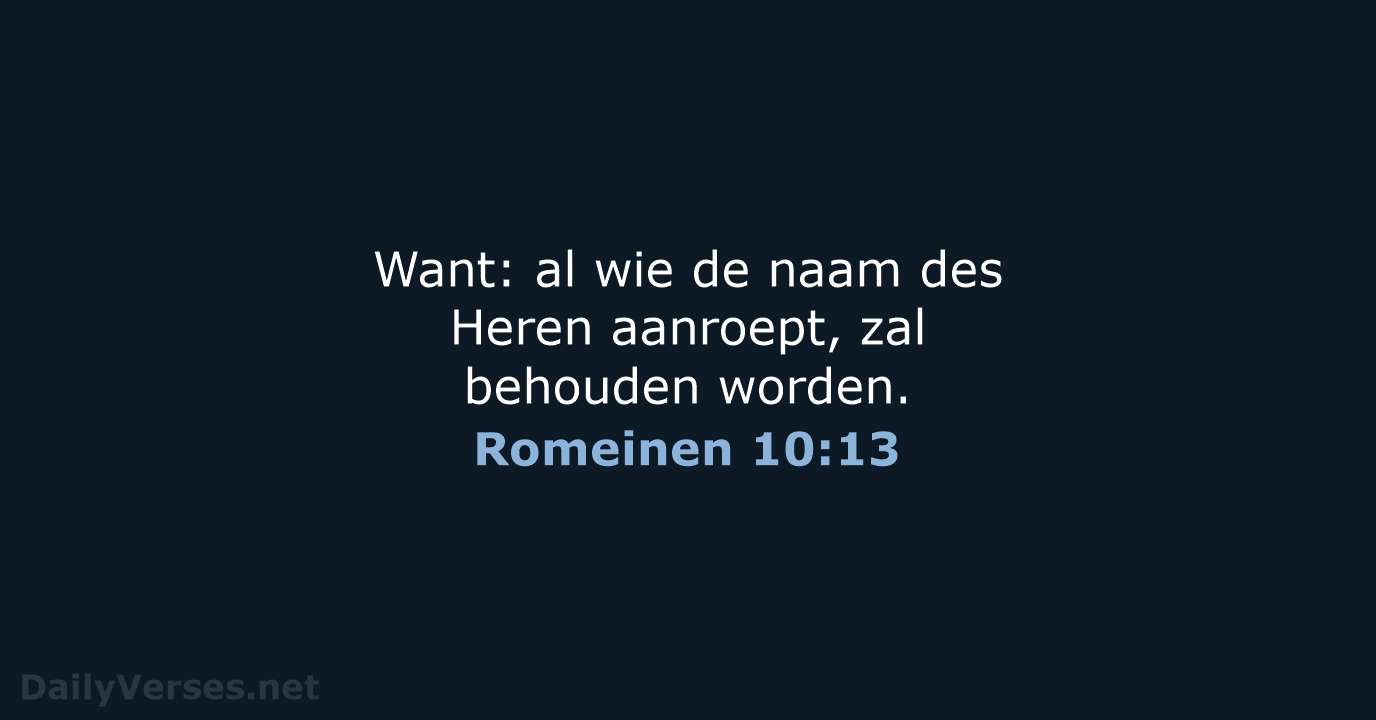 Romeinen 10:13 - NBG