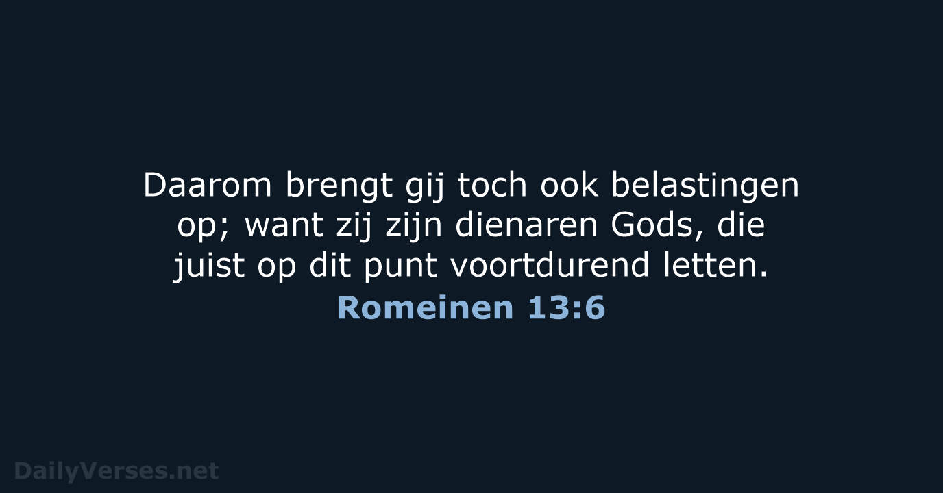 Romeinen 13:6 - NBG