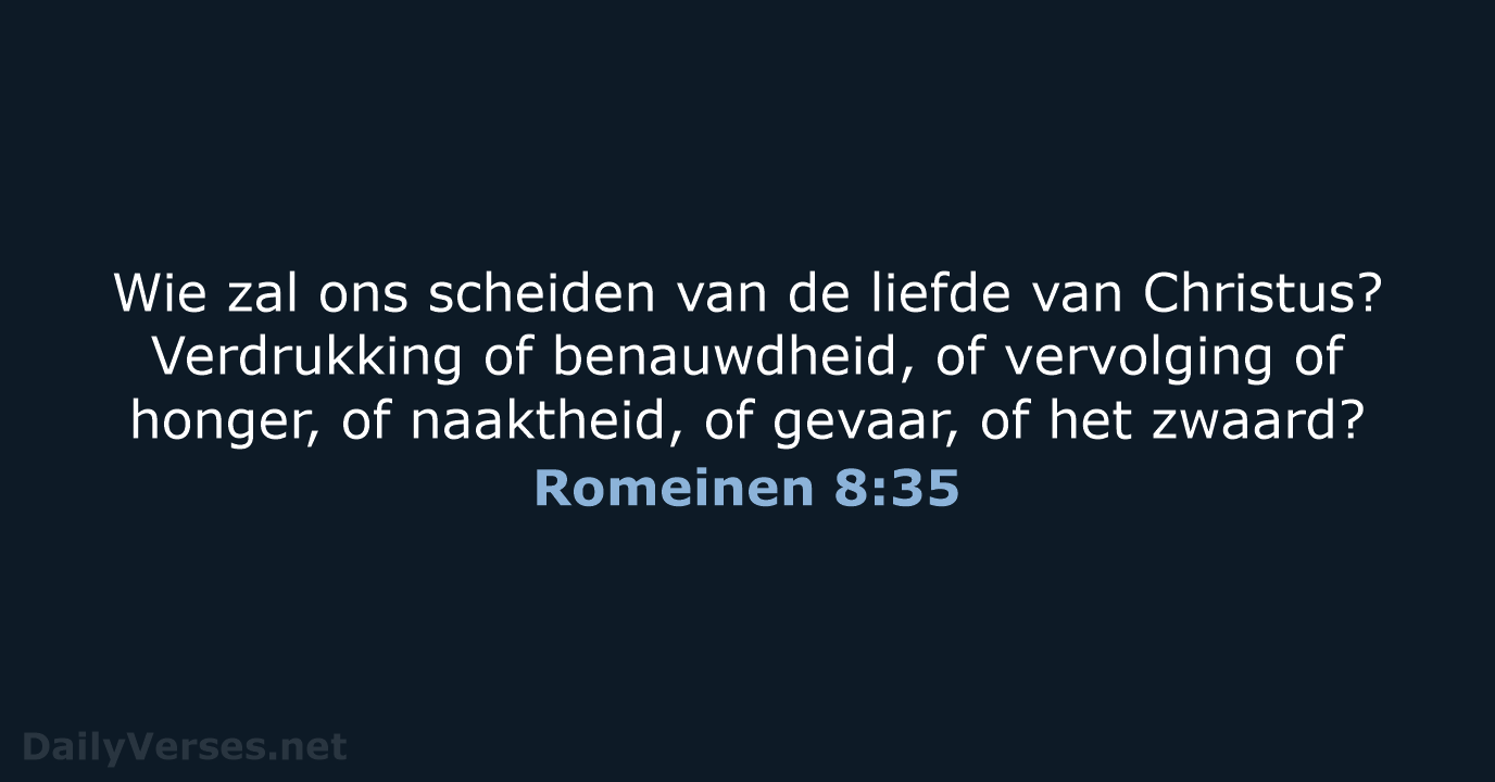Romeinen 8:35 - NBG