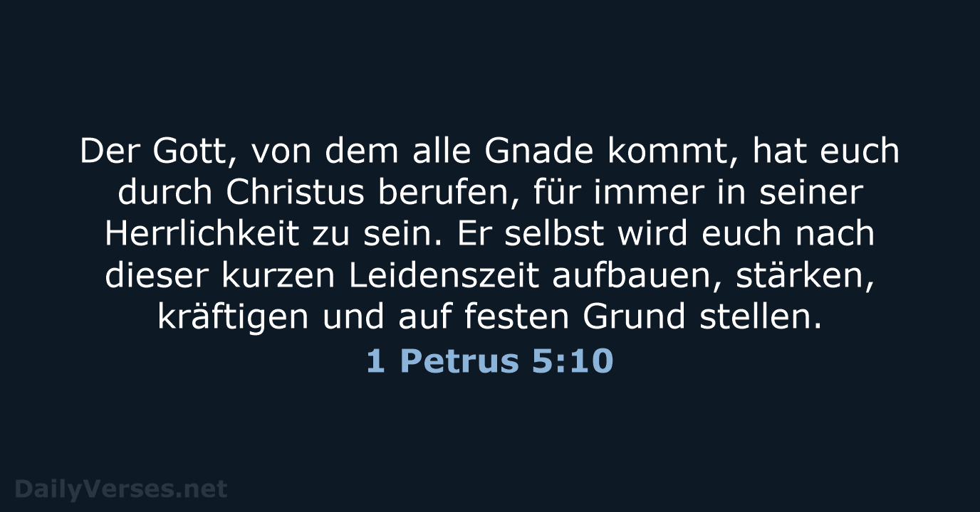1 Petrus 5:10 - NeÜ