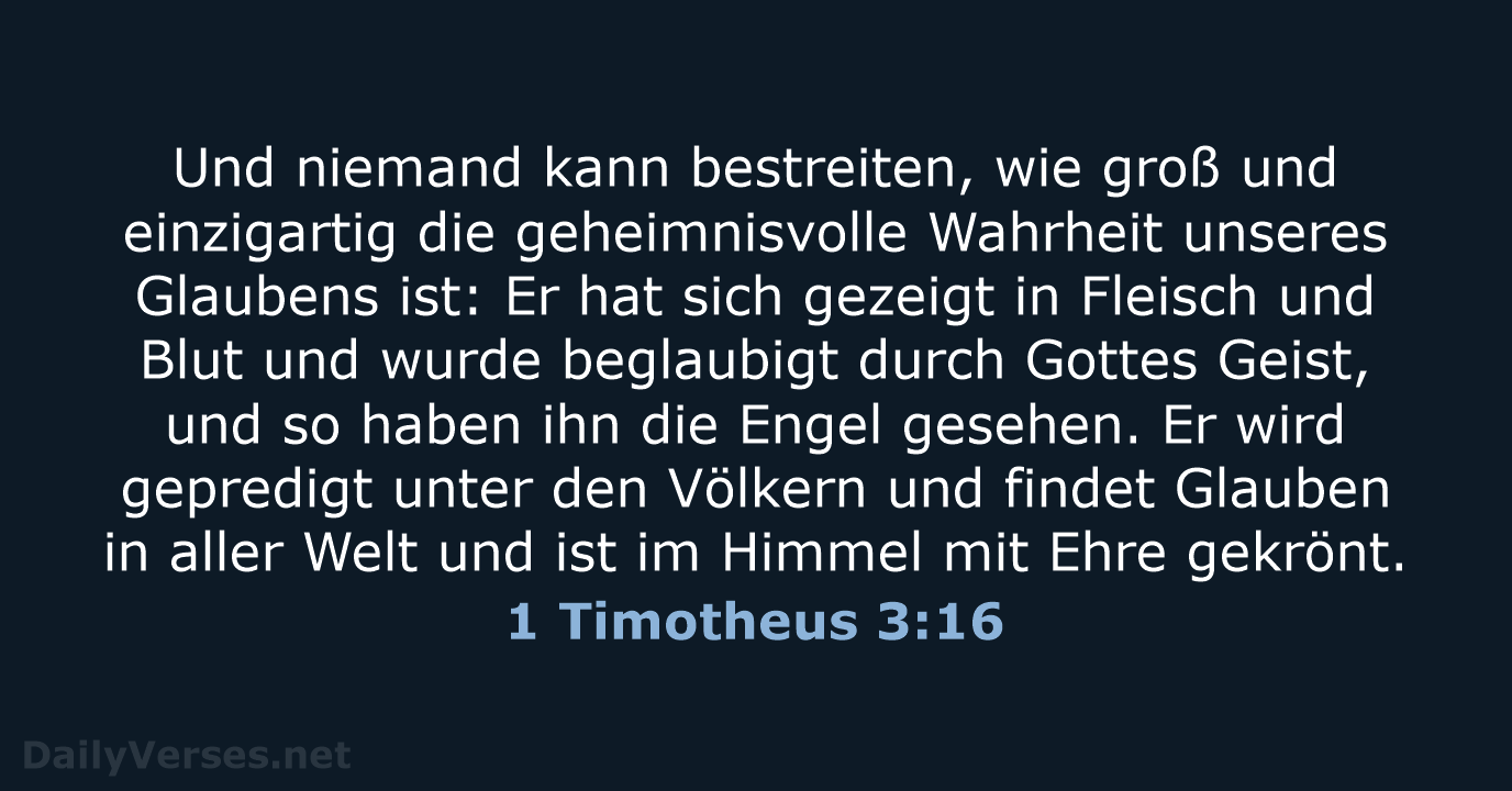 1 Timotheus 3:16 - NeÜ