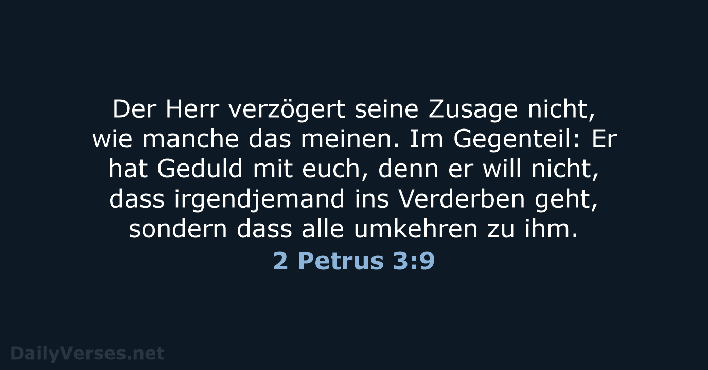 2 Petrus 3:9 - NeÜ
