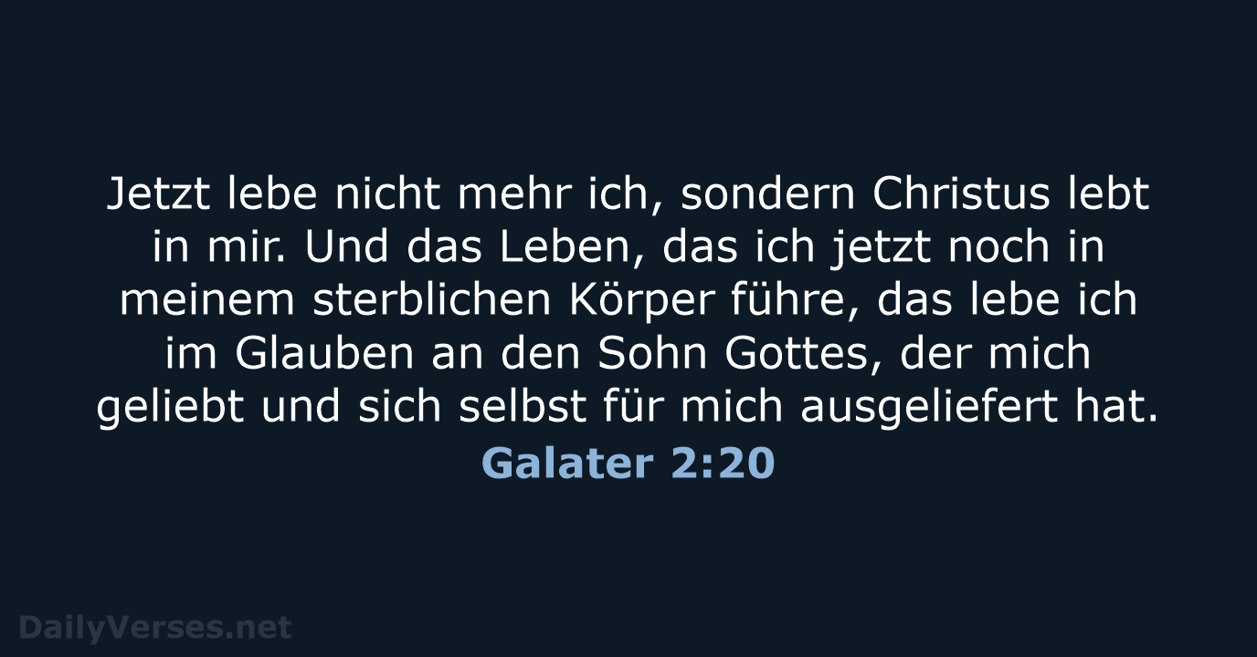 Galater 2:20 - NeÜ
