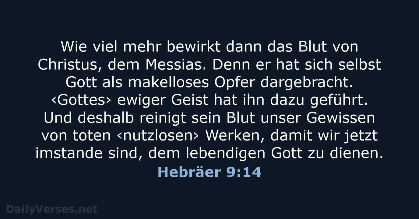 Hebräer 9:14 - NeÜ
