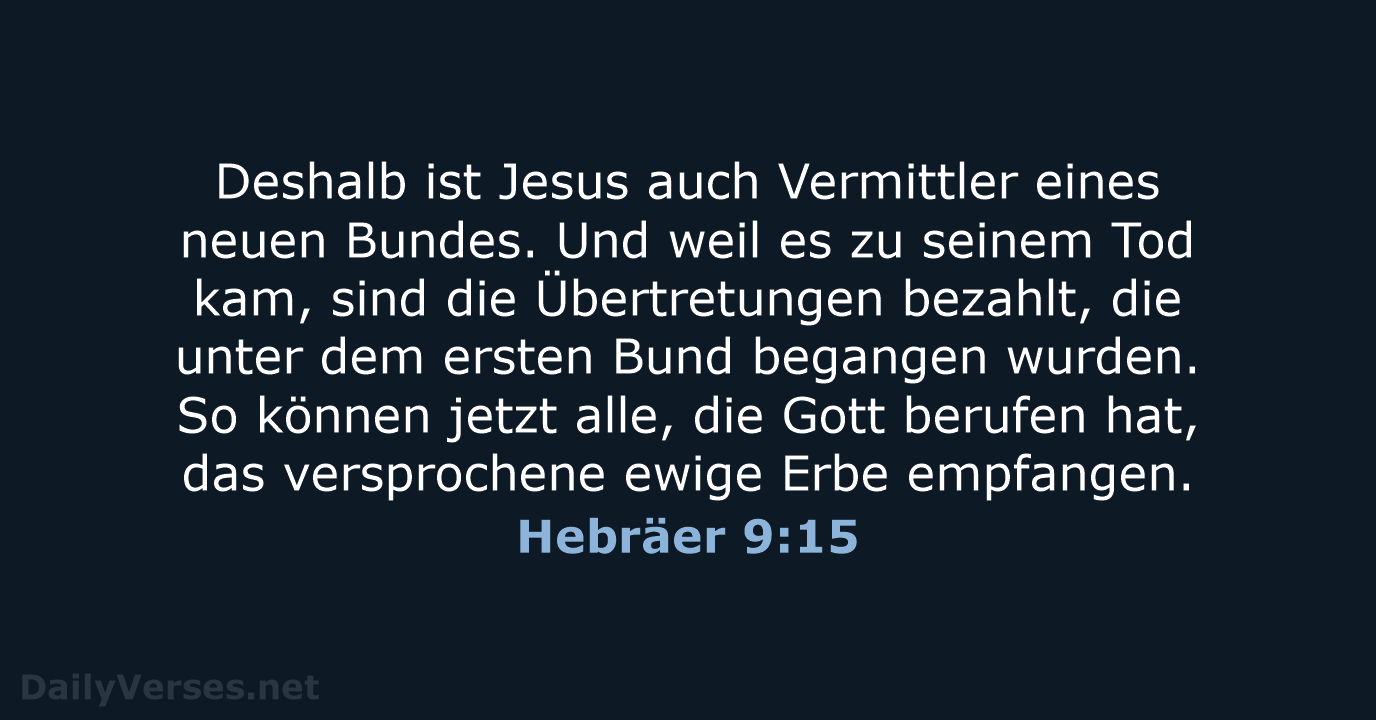 Hebräer 9:15 - NeÜ