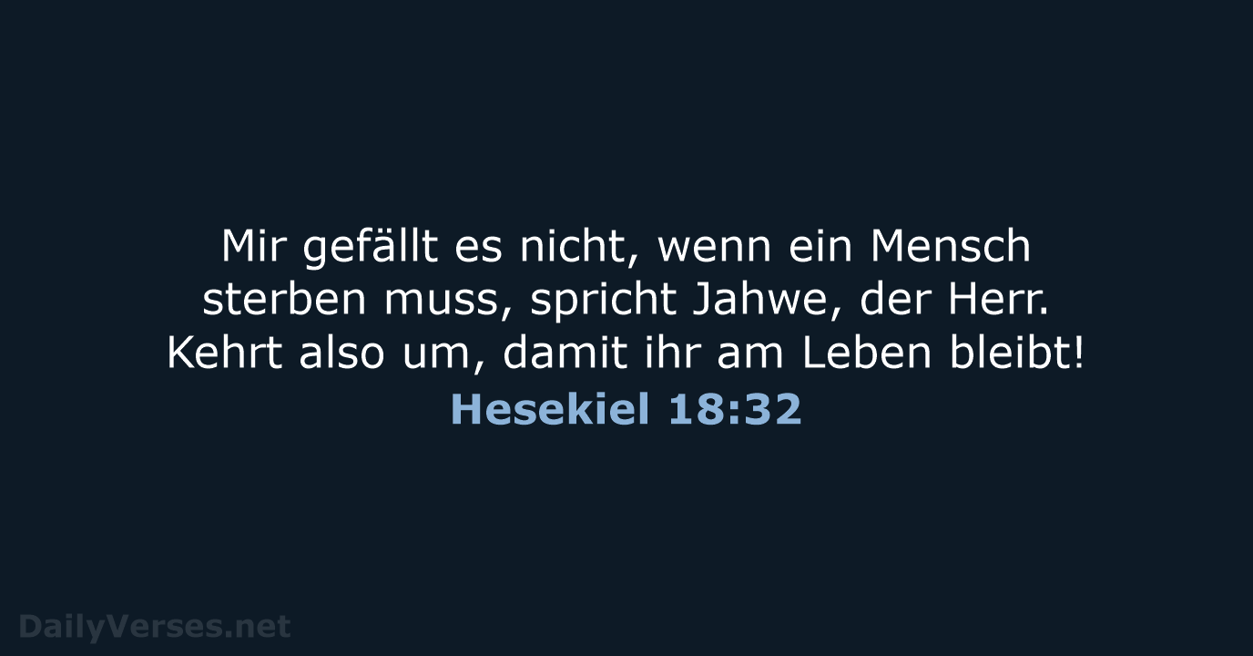 Hesekiel 18:32 - NeÜ
