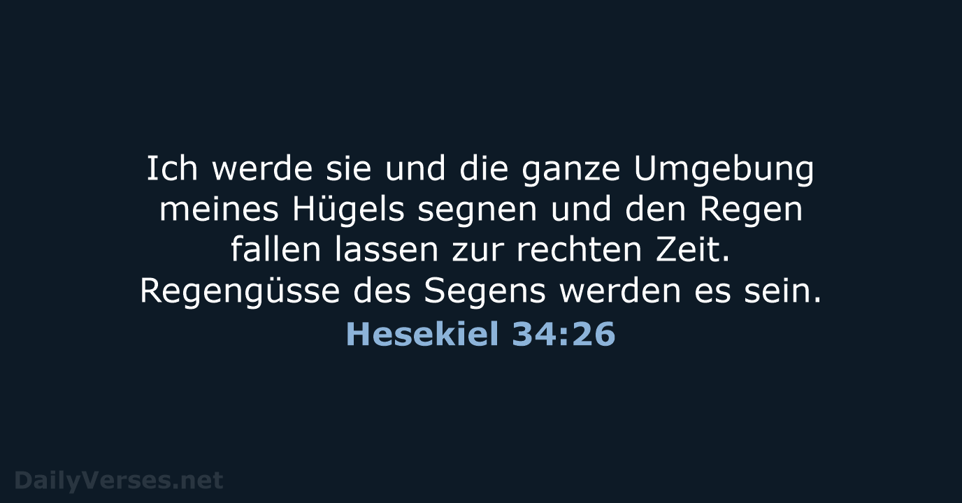 Hesekiel 34:26 - NeÜ