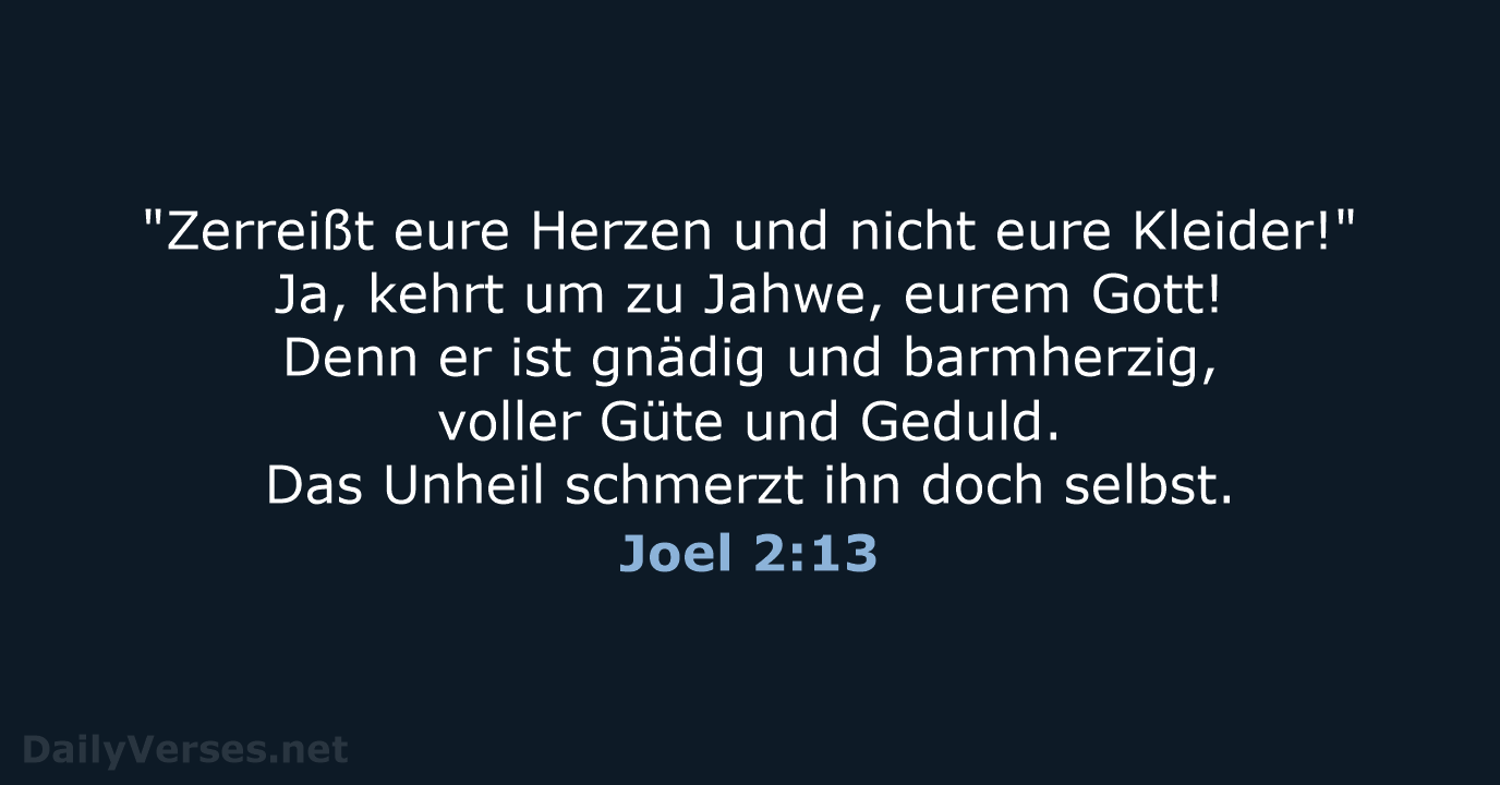 Joel 2:13 - NeÜ