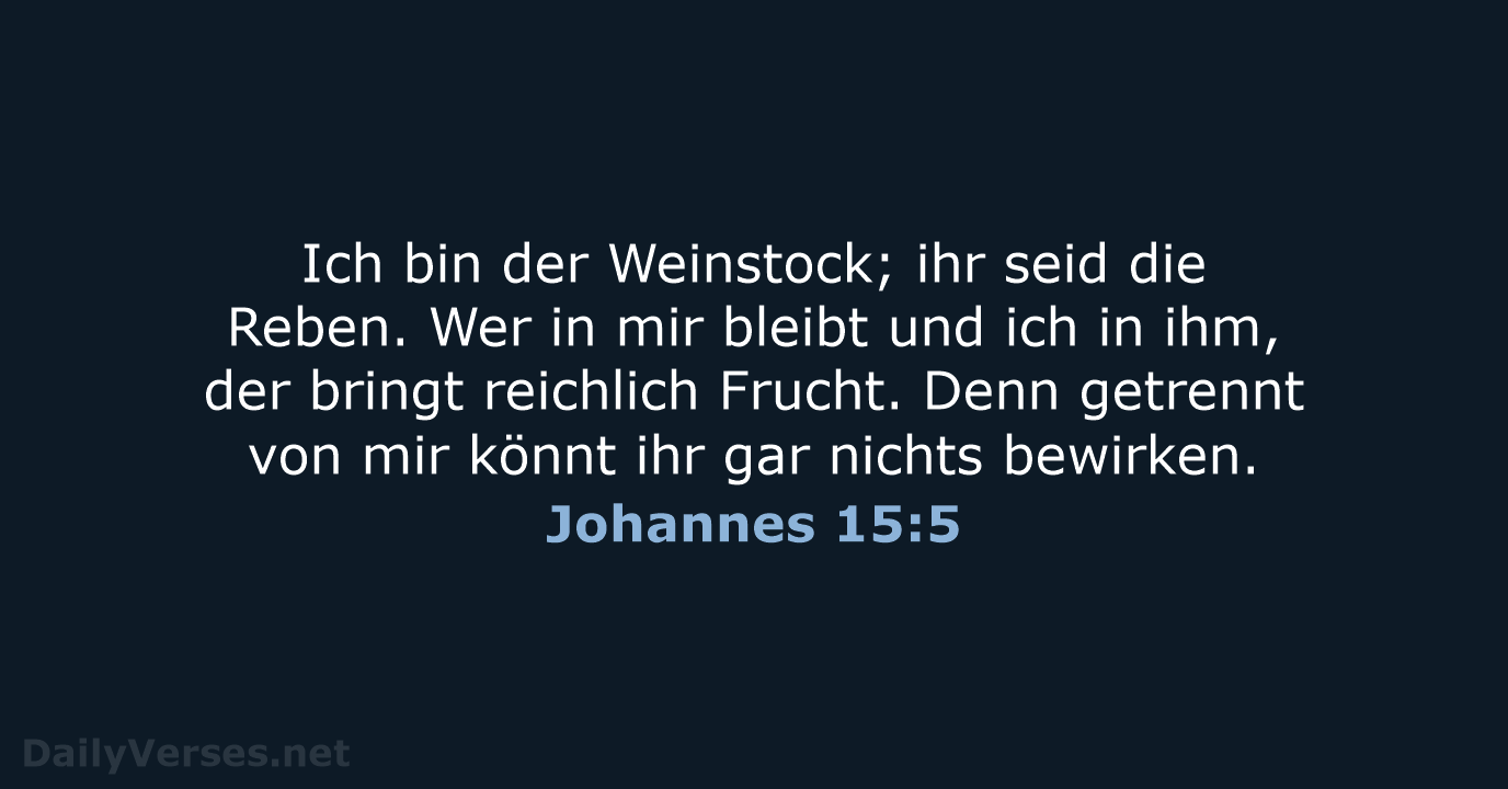Johannes 15:5 - NeÜ
