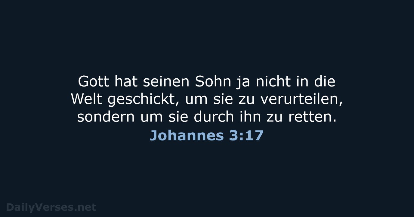 Johannes 3:17 - NeÜ