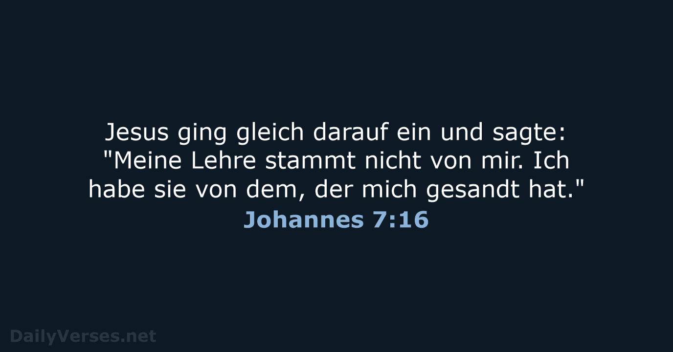 Johannes 7:16 - NeÜ