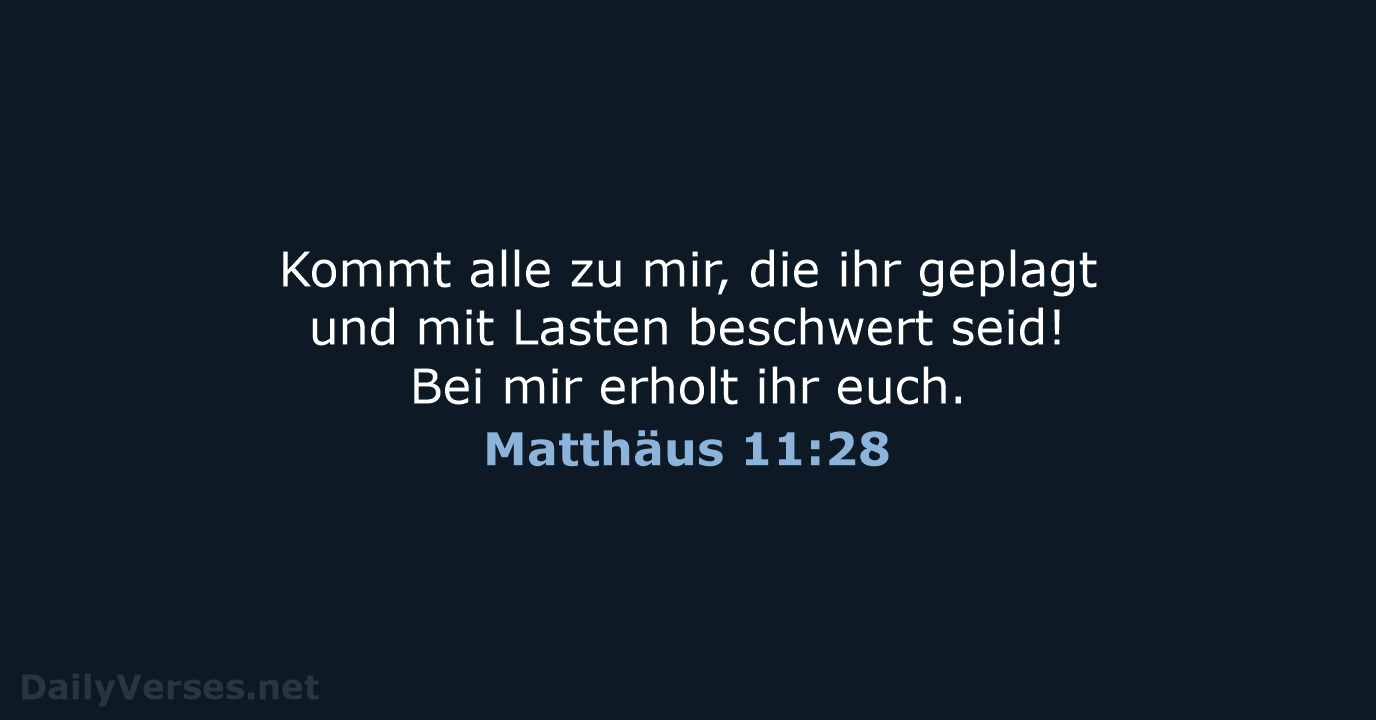 Matthäus 11:28 - NeÜ