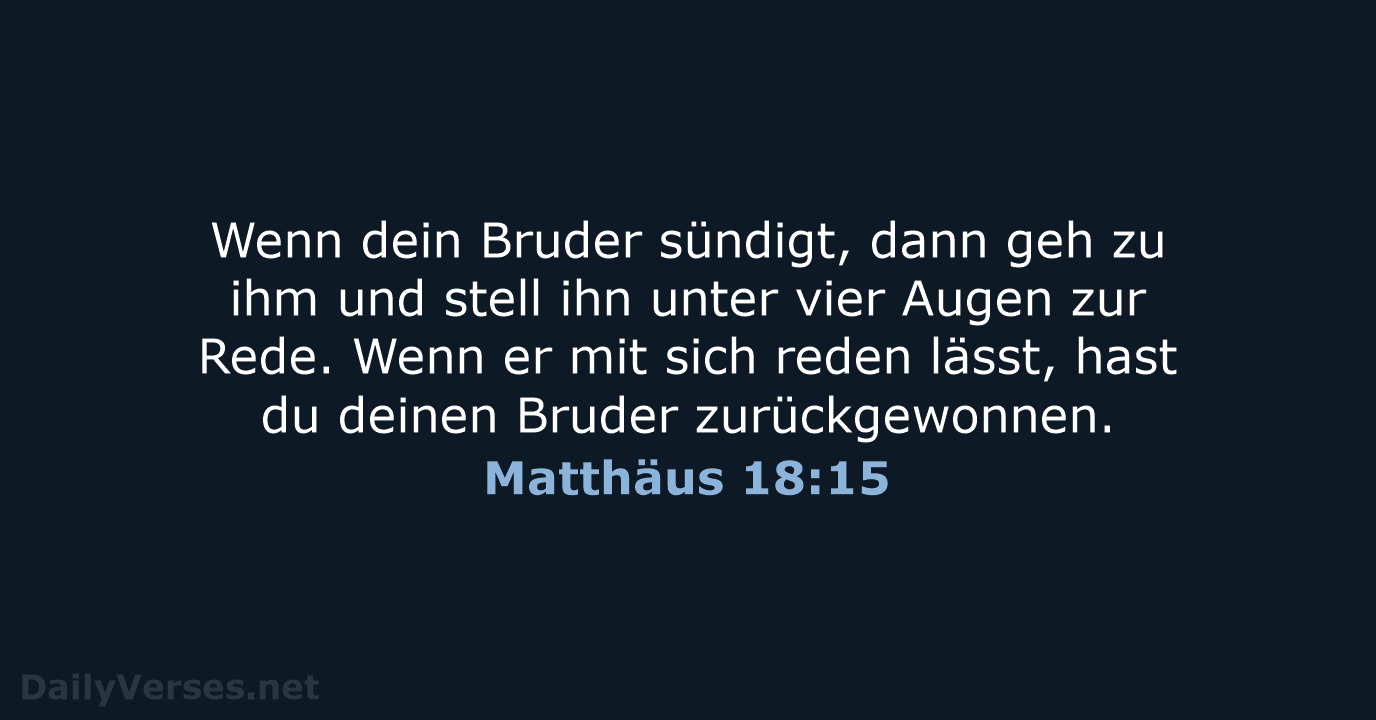 Matthäus 18:15 - NeÜ