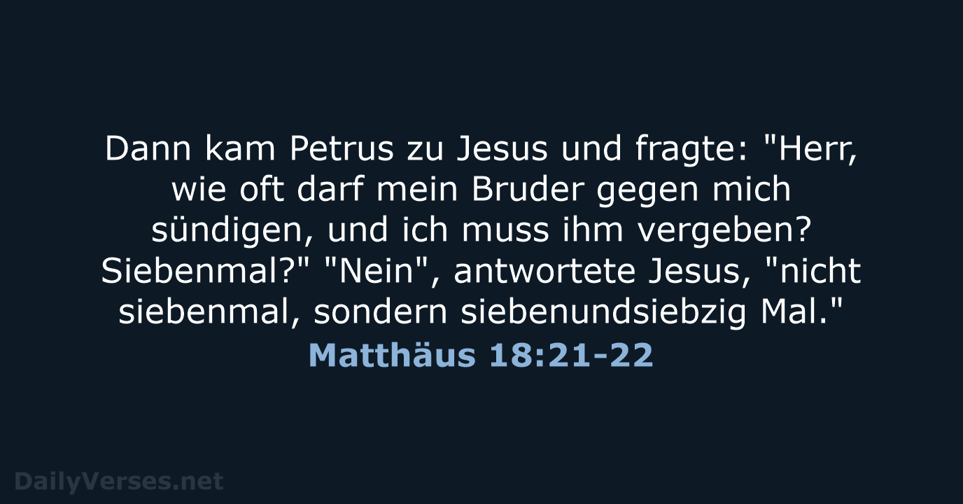 Matthäus 18:21-22 - NeÜ