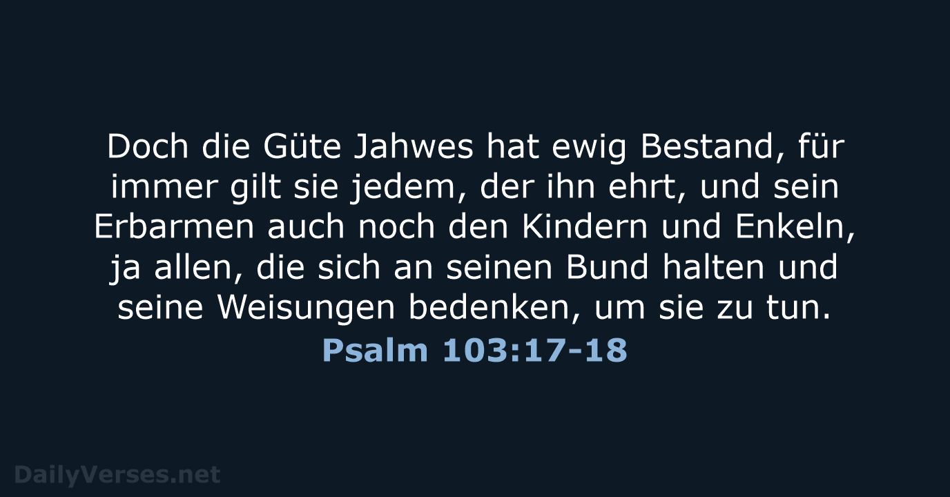 Psalm 103:17-18 - NeÜ