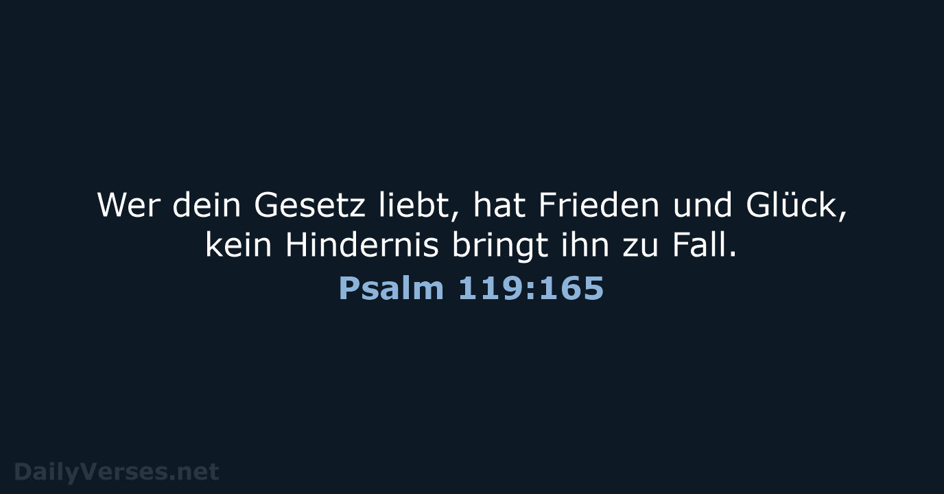 Psalm 119:165 - NeÜ