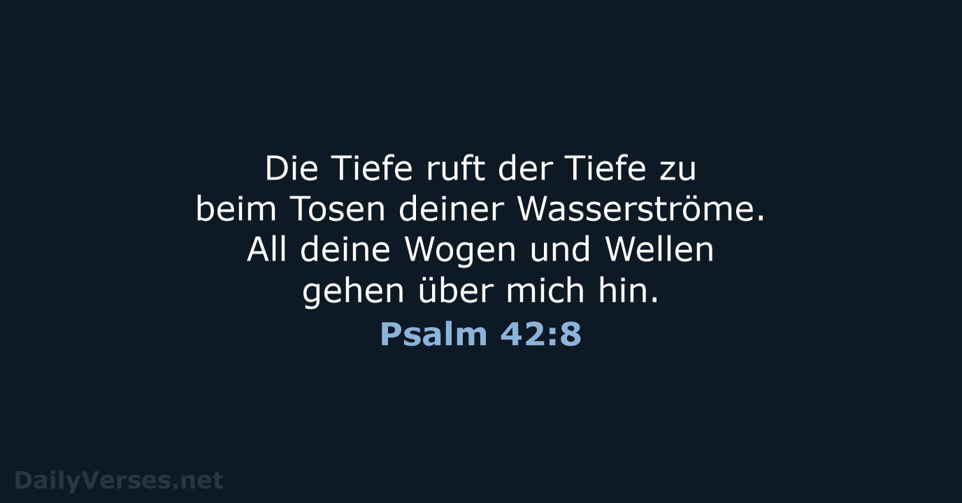 Psalm 42:8 - NeÜ