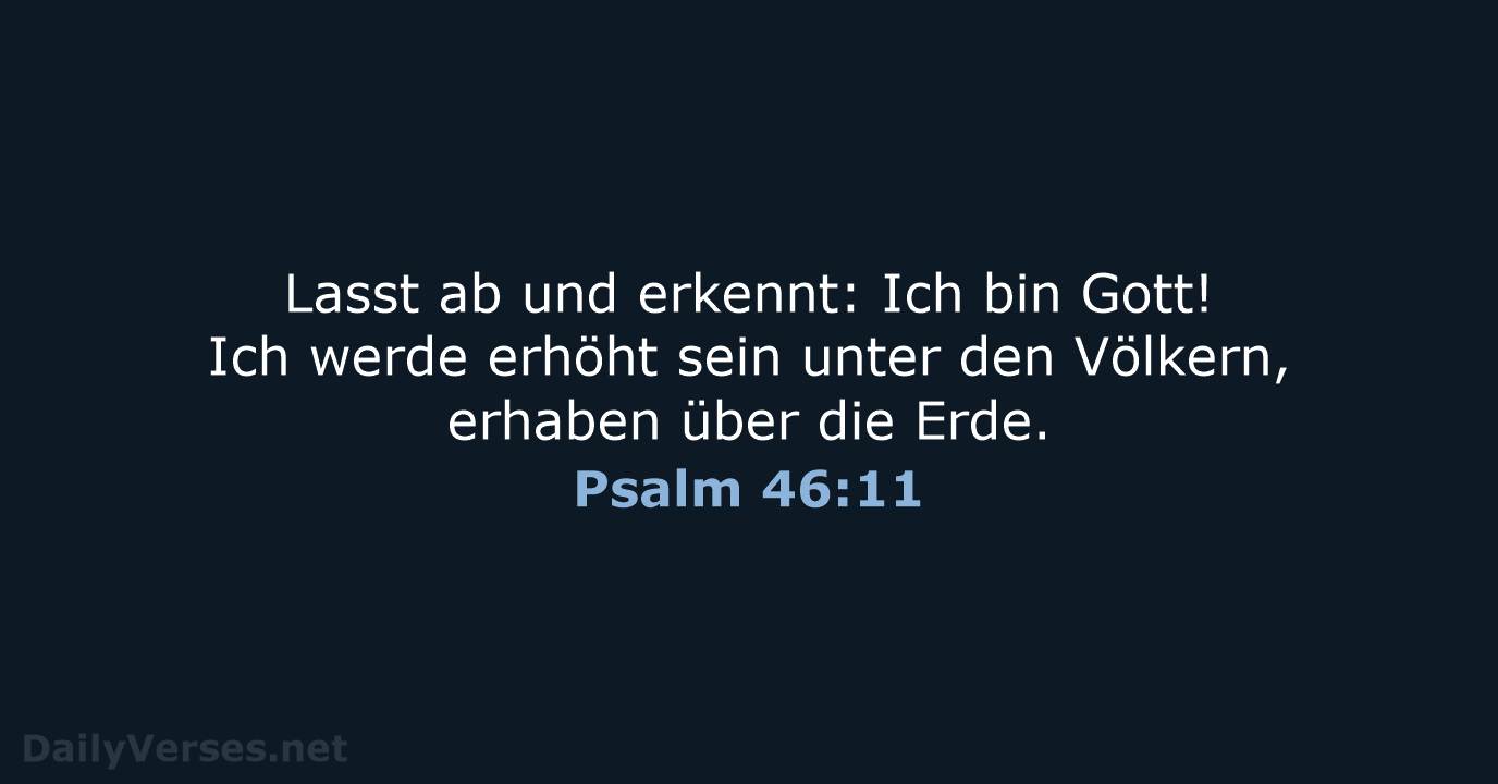 Psalm 46:11 - NeÜ