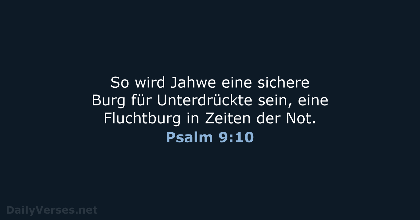 Psalm 9:10 - NeÜ