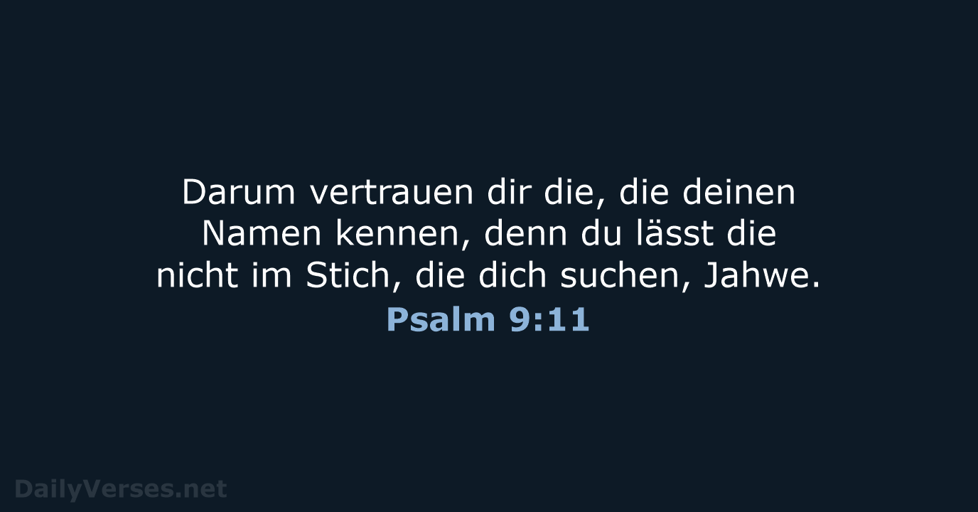 Psalm 9:11 - NeÜ