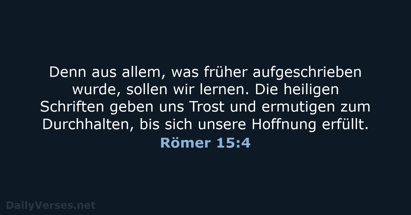 Römer 15:4 - NeÜ