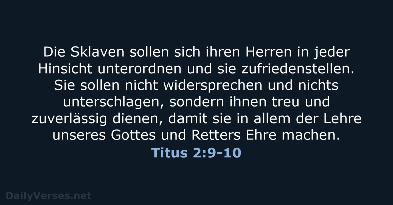 Titus 2:9-10 - NeÜ