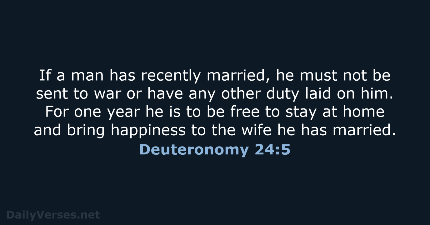 Deuteronomy 24:5 - NIV