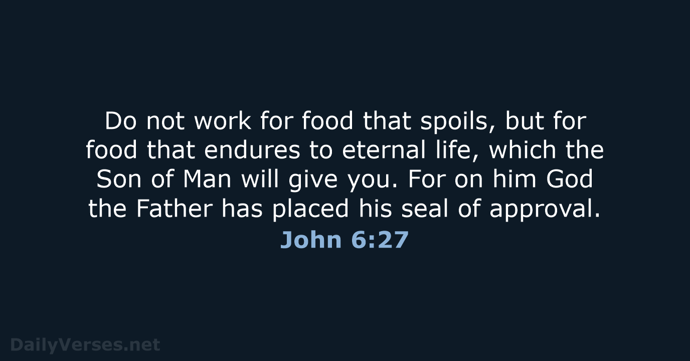 John 6:27 - NIV