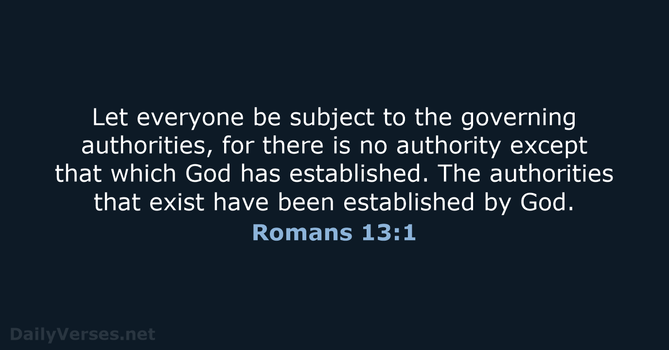 Romans 13:1 - NIV