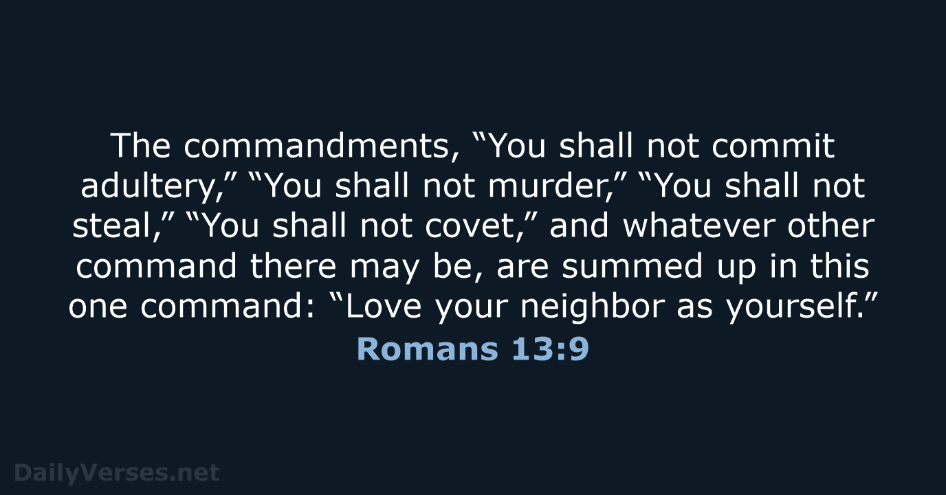 Romans 13:9 - NIV