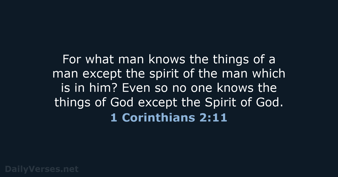 1 Corinthians 2:11 - NKJV