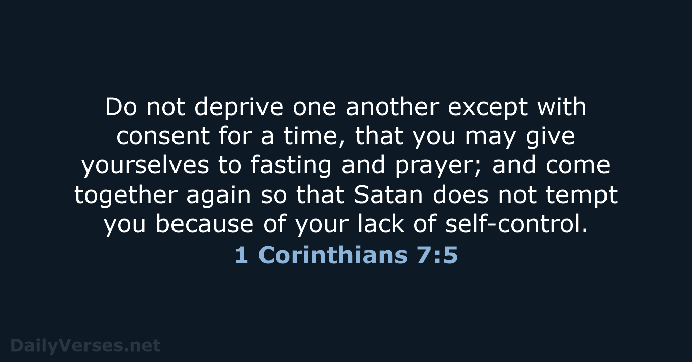 1 Corinthians 7:5 - NKJV