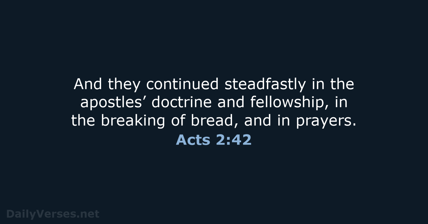 Acts 2:42 - NKJV