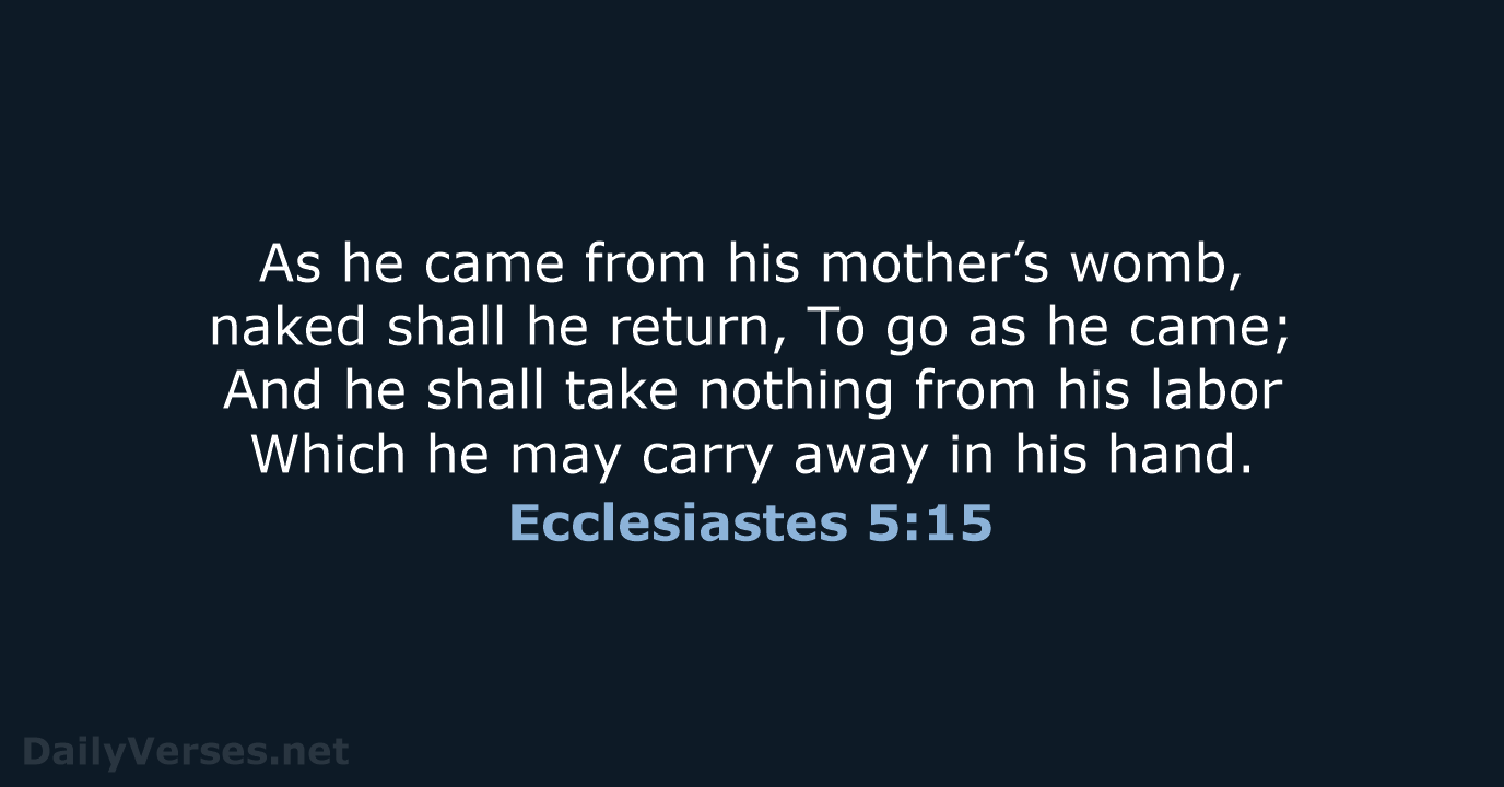Ecclesiastes 5:15 - NKJV